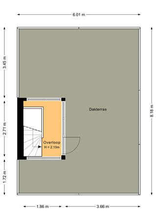 Floorplan - Prinsengracht 808D, 1017 JL Amsterdam